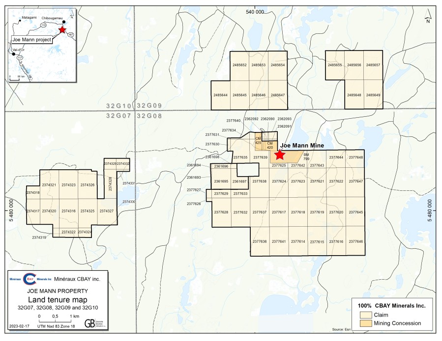 Joe Mann Property - Land tenure Map