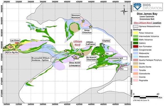 DIOS LITHIUM NORTH PROJECT LOCATION