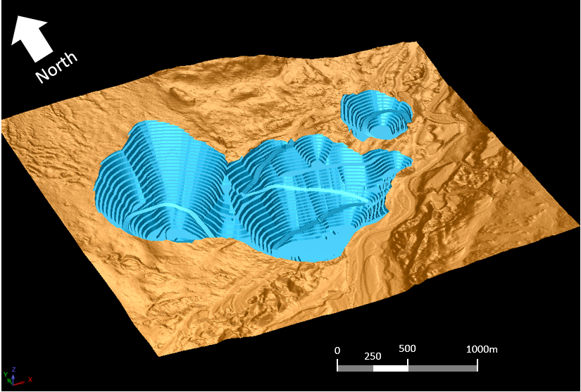 Turnagain Ultimate Pit Design – Oblique View
