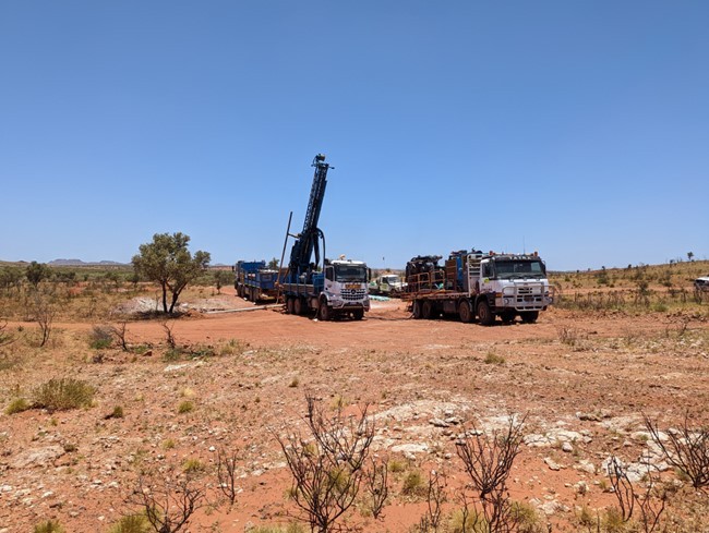 Reverse Circulation drill rig at the Becher Area