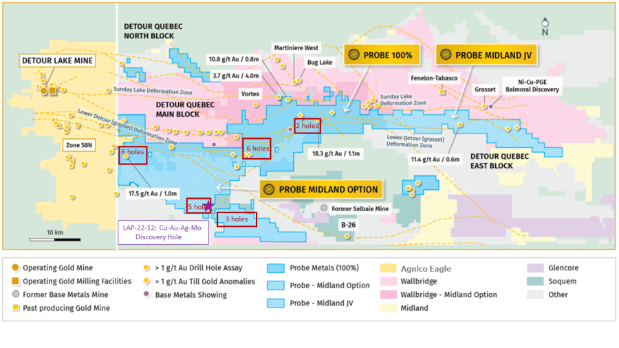 Figure 1: Detour Quebec project – Drilling 2023