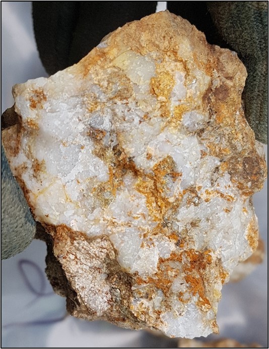 Figure 2. The 72 g/t gold sample