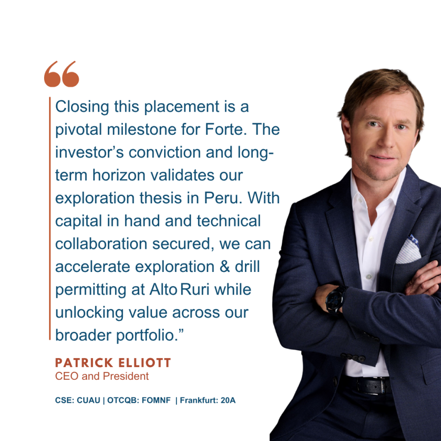 Forte Minerals CEO Patrick Elliott on Closing Strategic Investment