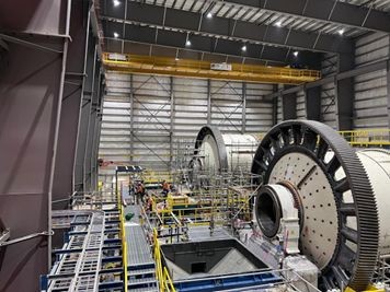 SAG Mill and Ball Mill installation, January 2025 