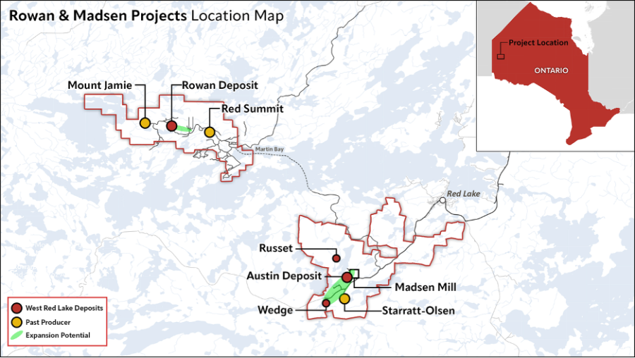Madsen Rowan Projects Location Map
