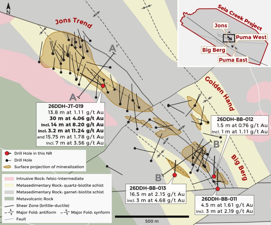 Miata Metals Intersects 30 m at 4.06 g/t Au at Jons Trend, Sela Creek, Suriname