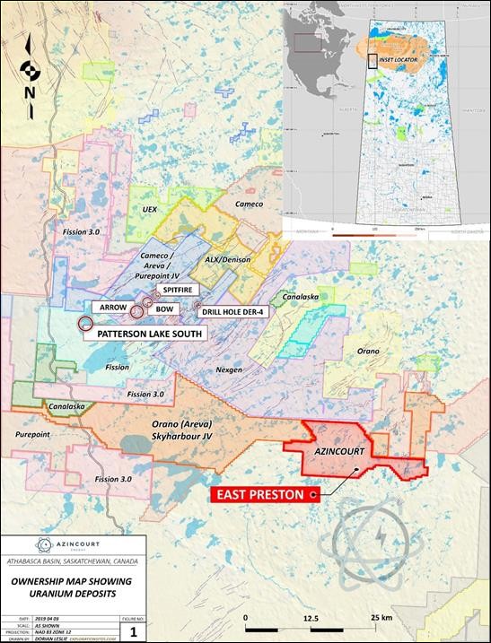 Figure 1: Project Location – Western Athabasca Basin, Saskatchewan, Canada