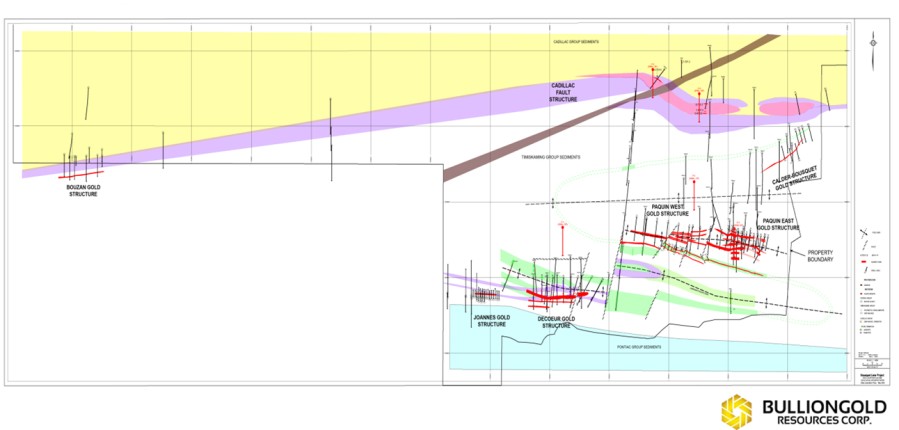 Bousquet Property Geology Mineralized Zones