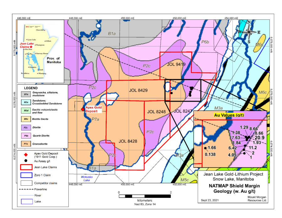 Jean Lake Gold-Lithium Project Snow Lake, Manitoba