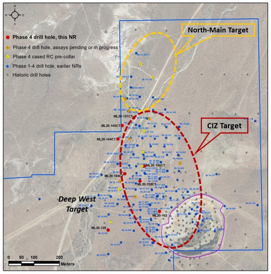 Mother Lode Drill Plan Map Oct 1, 2020