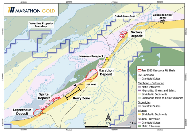 Figure 1: Location Map, Valentine Gold Project