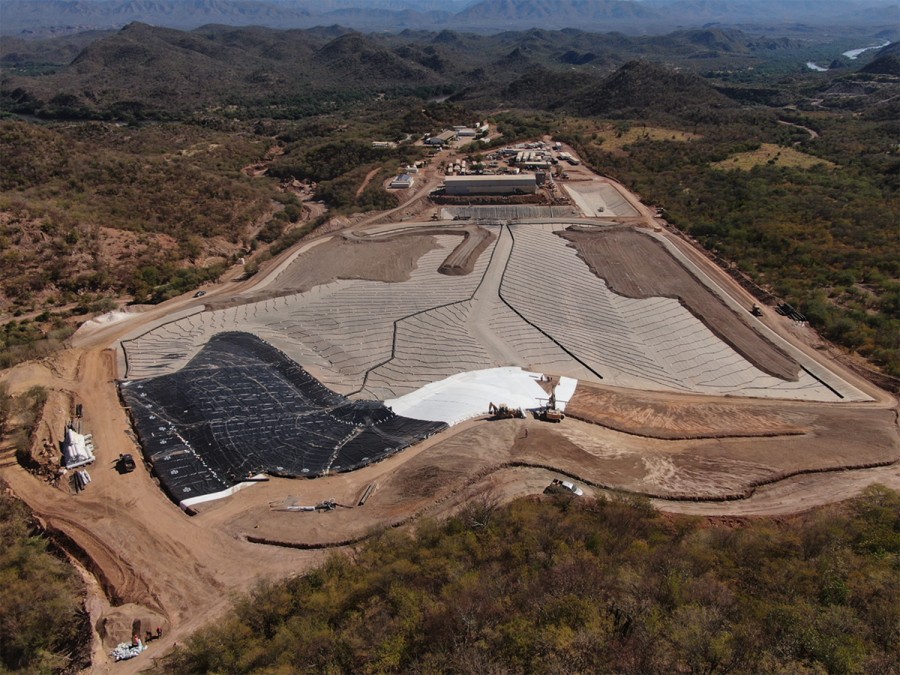 Figure 1: San Antonio Oxide Stockpile – Leach Pad Construction