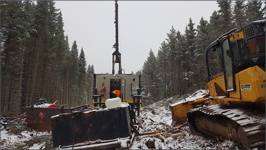 Figure 1: Current Drilling Operation at Chester Copper Deposit