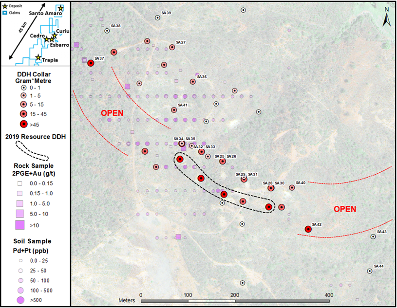 Plan Map of Santo Amaro Drilling