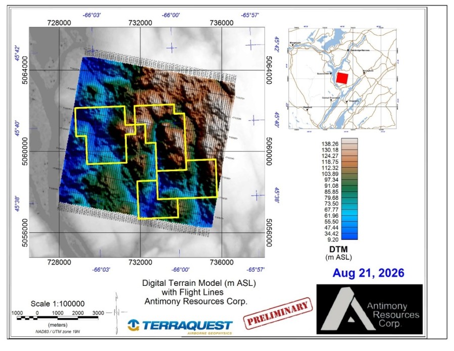 Antimony Resources Reports Completion of Airborne Survey at Bald Hill Antimony Project