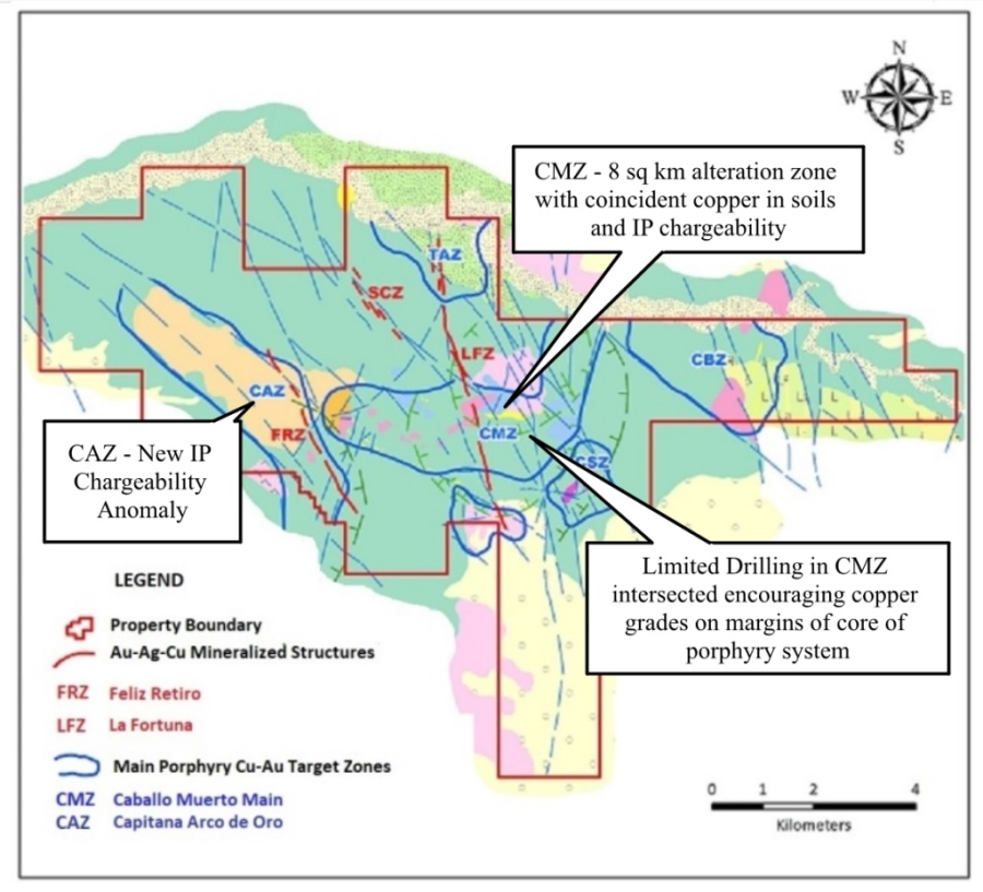 San Lorenzo Gold está comenzando la construcción de una plataforma de perforación diamantina y expandiendo la anomalía IP de la Zona Principal en su gran proyecto de pórfido de cobre y oro Salvadora, del 100 % de su propiedad, en Chile