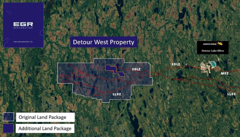 EGR Exploration Expands Detour West Property, Detour-Fenelon Gold Trend, Ontario