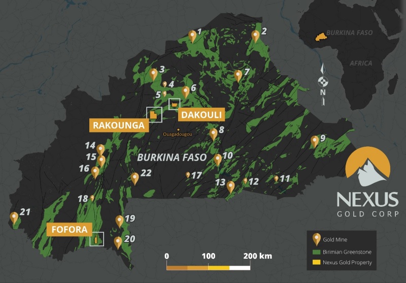 Nexus Gold Signs LOI to Acquire the Fofora Gold Project, Hounde Greenstone Belt, Burkina Faso