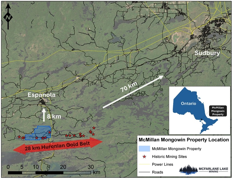 McFarlane Lake Mining Commences Drilling on McMillan Mine Property - Provides Corporate Update