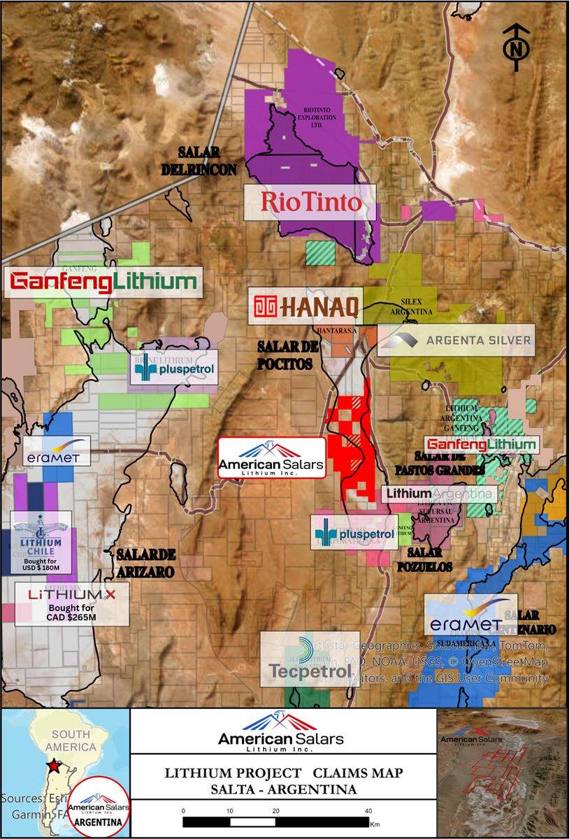American Salars Lithium to Expand Pocitos Project by 1,635% to 13,880 Hectares in Argentina’s Lithium Triangle