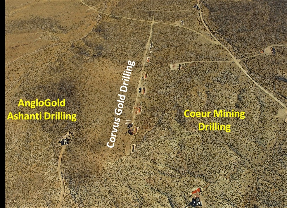 Corvus Gold Lynnda Strip discovery 2km's north of the Mother Lode project, Nevada