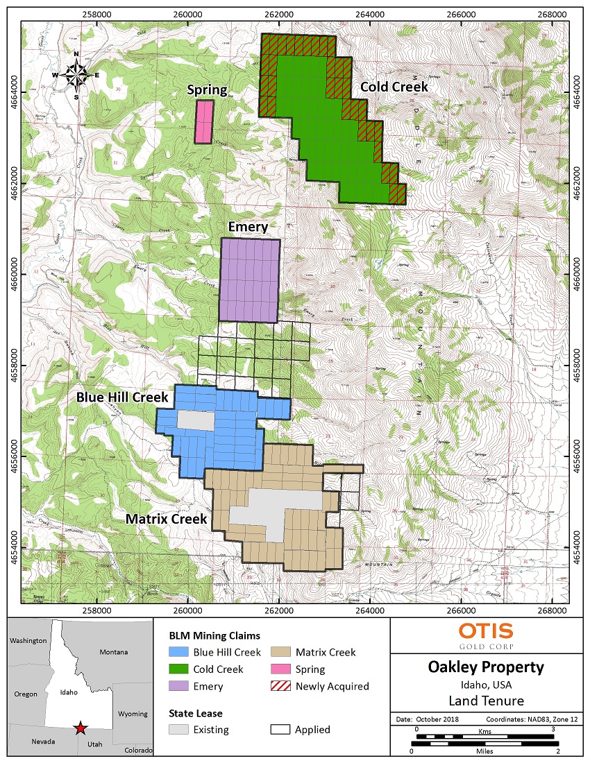 oakley idaho map