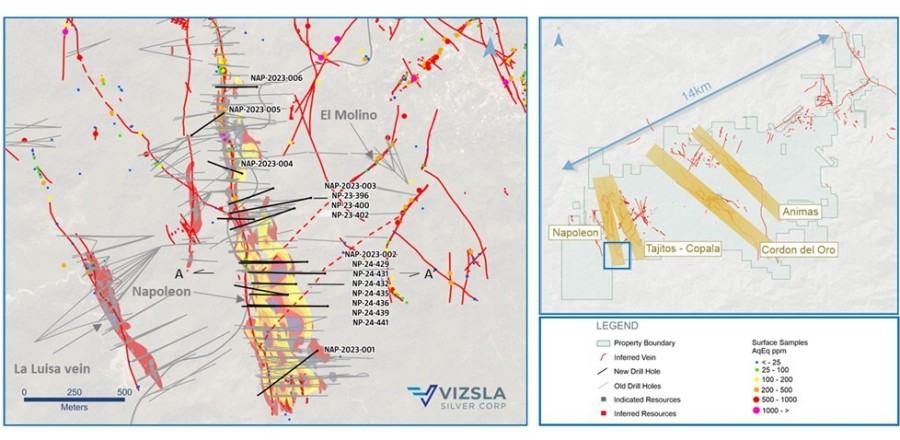 Vizsla Silver Reports Several Multi-Kilo Silver and Gold Intercepts Along Napoleon Vein System - Vimarsana News